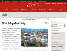 Tablet Screenshot of catalog.cortland.edu